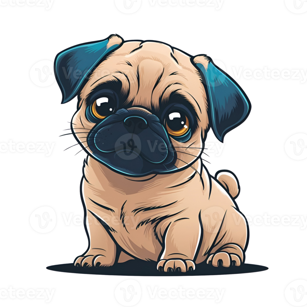 cute baby pug png