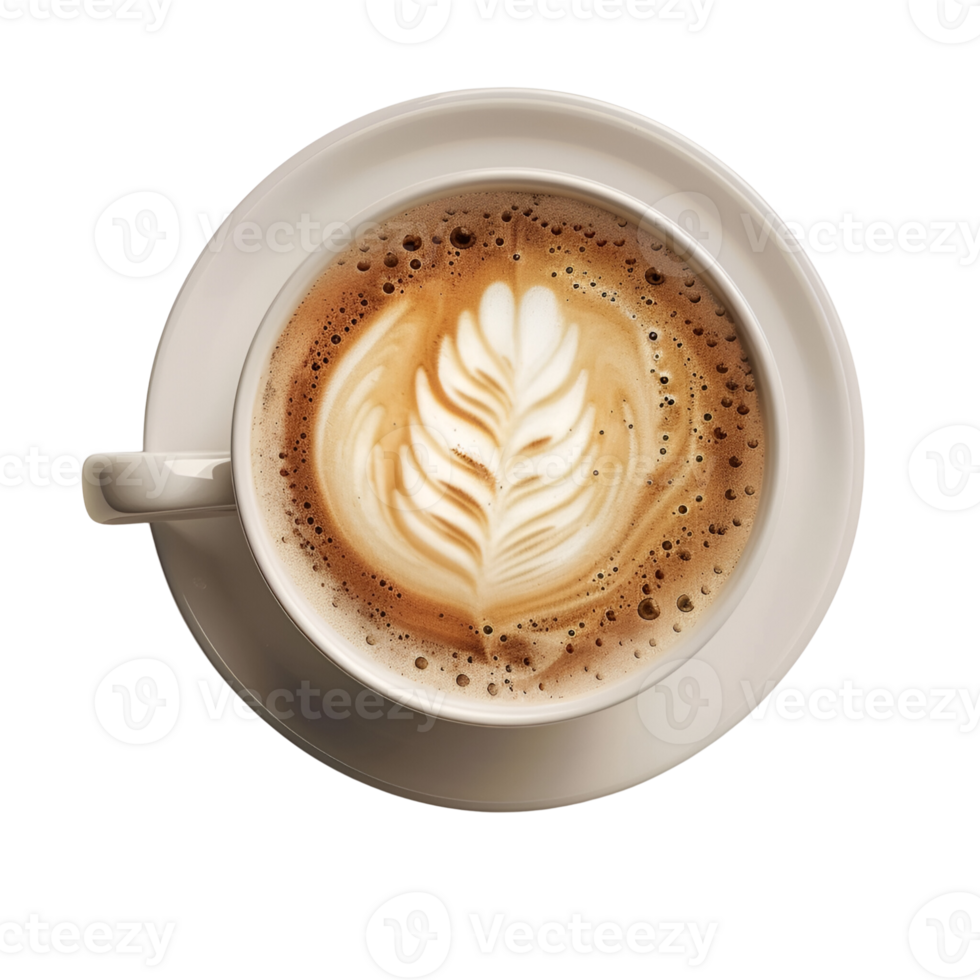 A Cup of Cappuccino Coffee Drink No Background Perfect for Print on Demand T Shirt Design Merchandise Image png