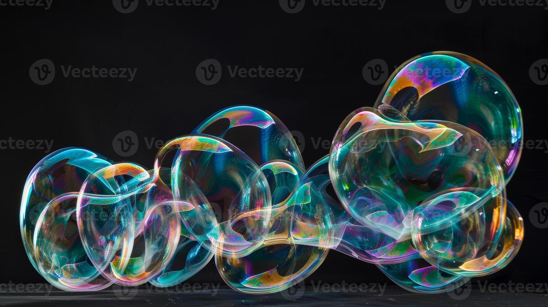 A playful arrangement of giant bubble shapes bobbing and weaving in a seemingly choreographed dance photo