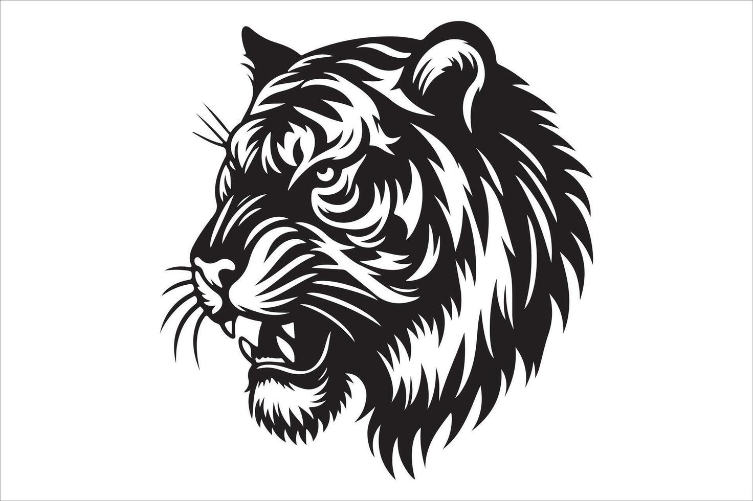 Tiger Head File vector