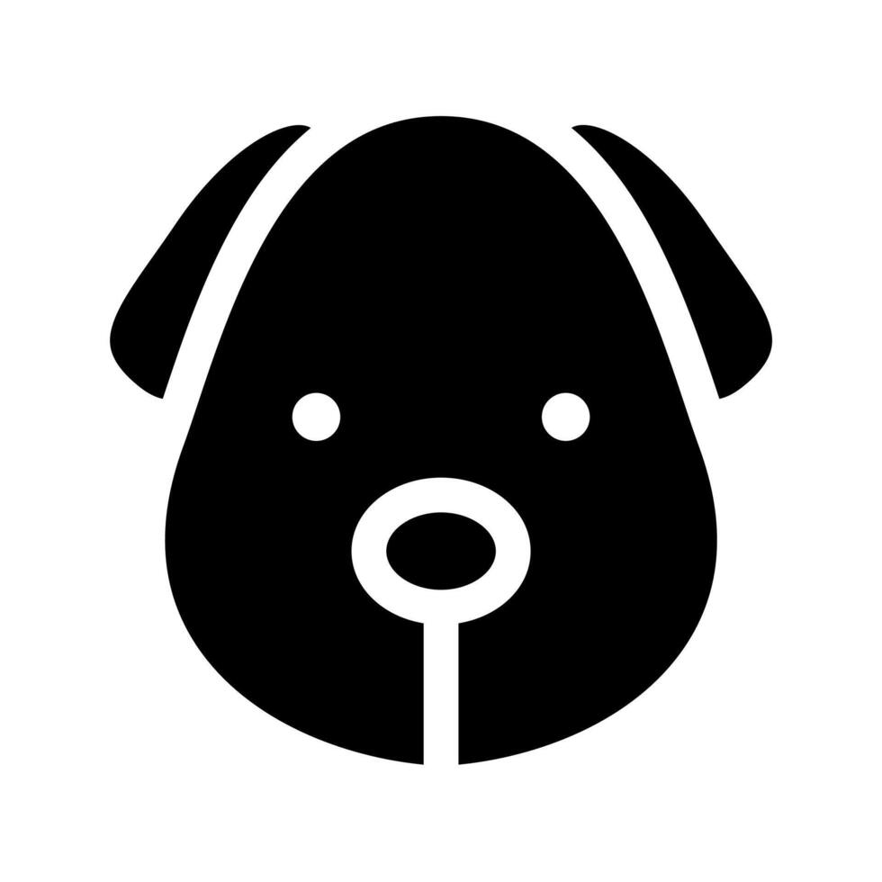 Dog head outline icon isolate on white background for graphic design, logo, web site, social media, mobile app, ui illustration vector