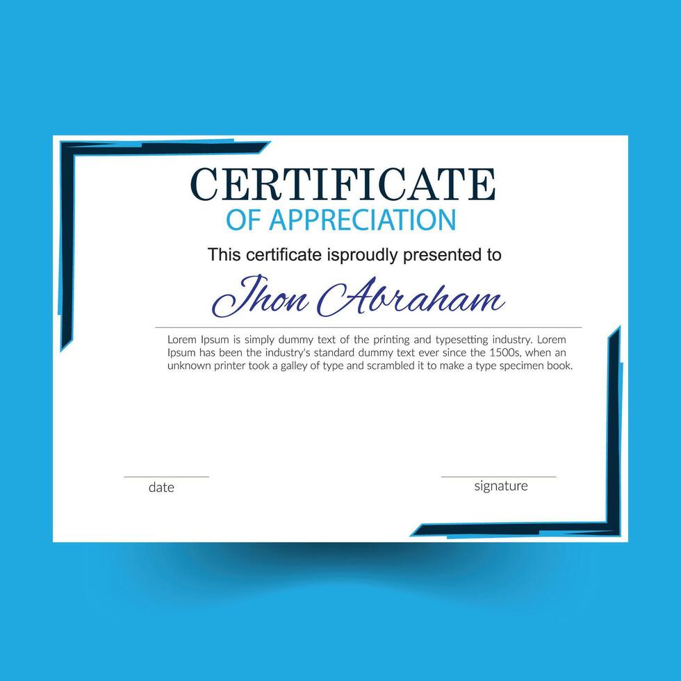 Elegant style for certificate template vector