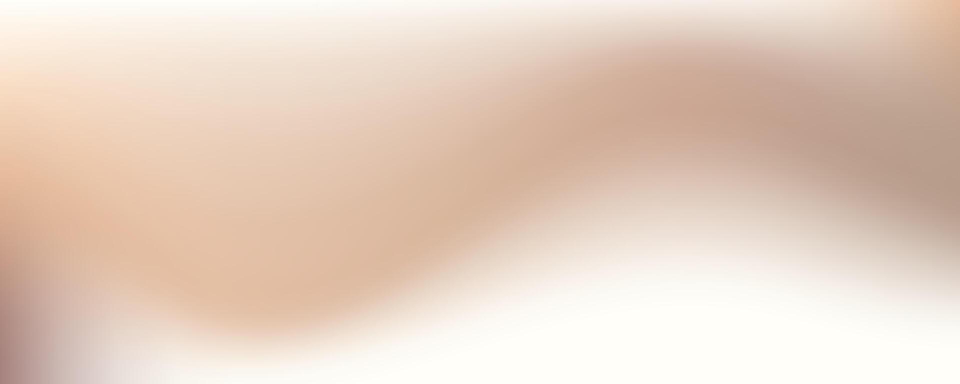 Wavy beige gradient background with light color texture. Nude neutral gradation bg. White and brown elegant champagne abstract wallpaper. Soft warm pastel delicate backdrop. vector