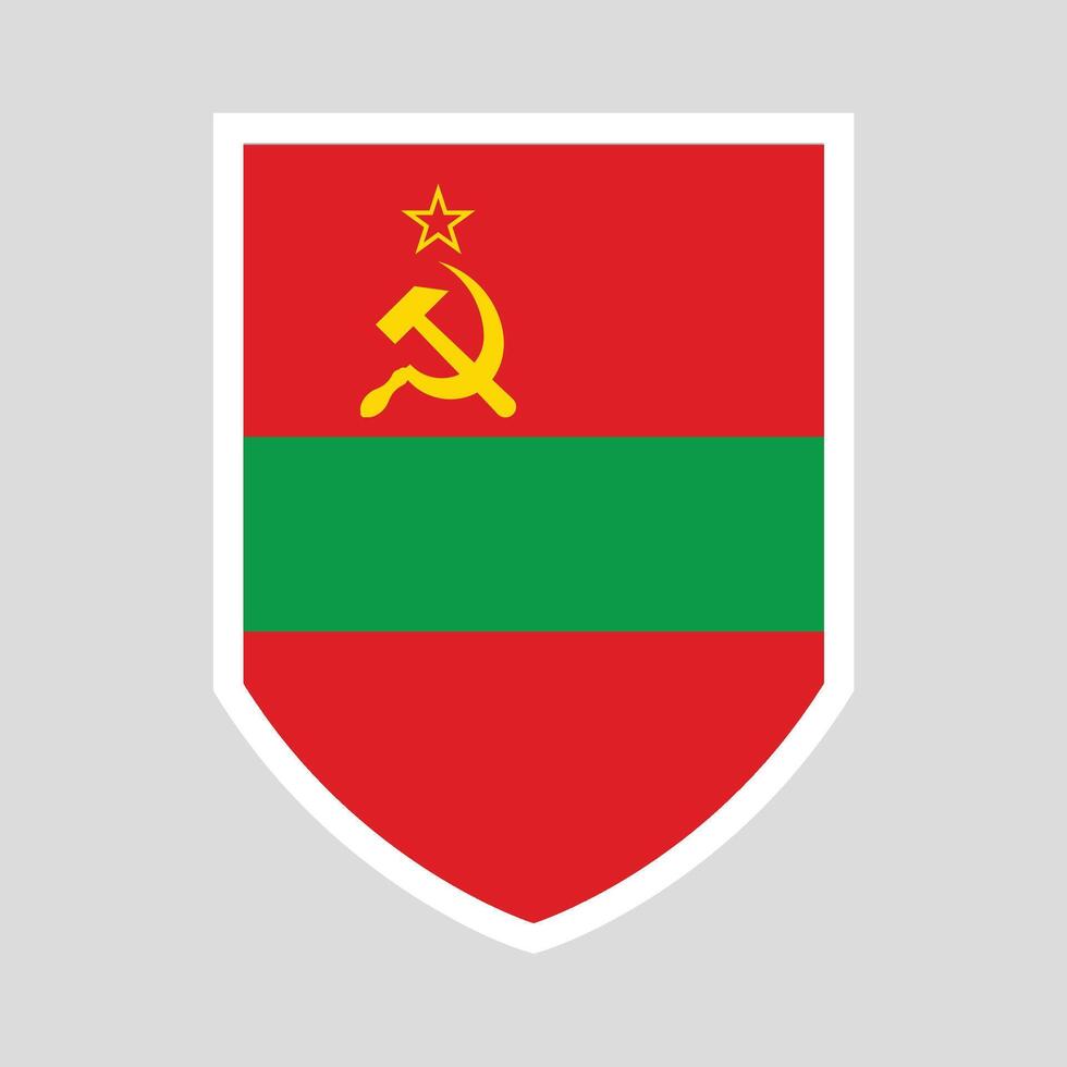 Transnistria Flag Shield Shape Frame vector