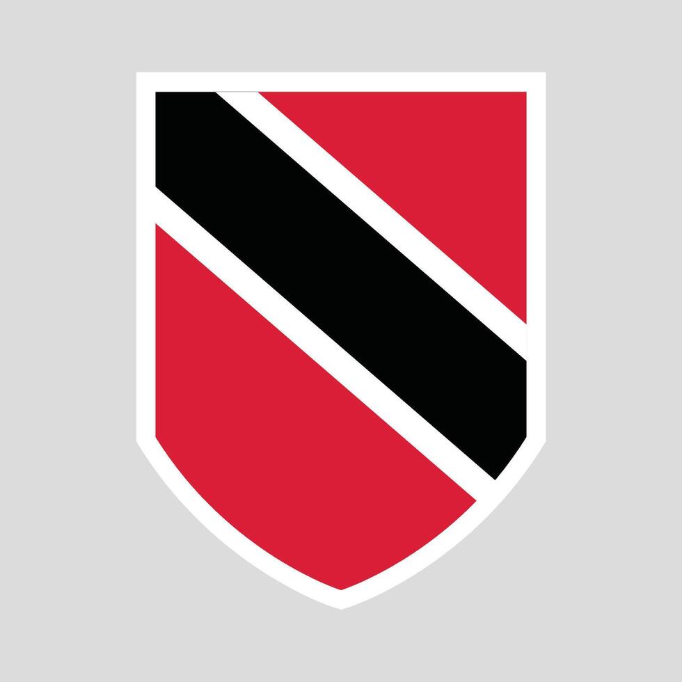 Trinidad and Tobago Flag Shield Shape Frame vector