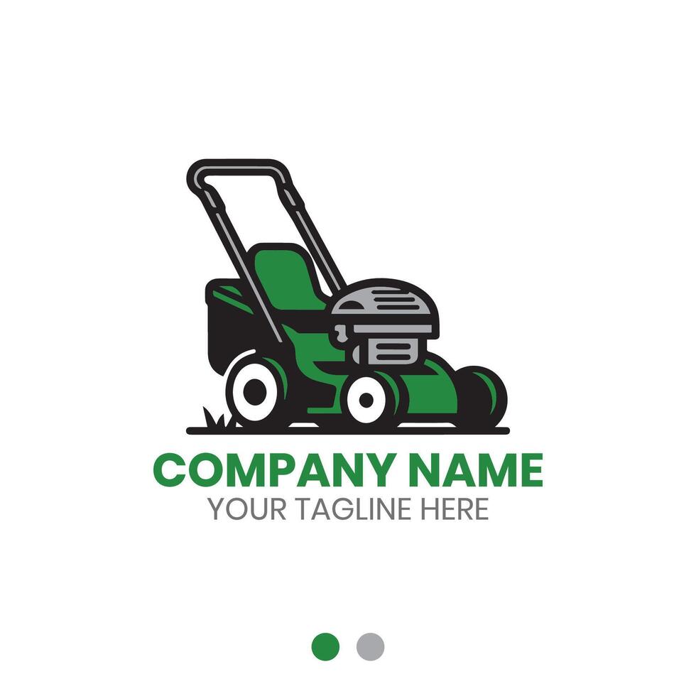 Lawn mower logo design for lawn care or gardening service vector