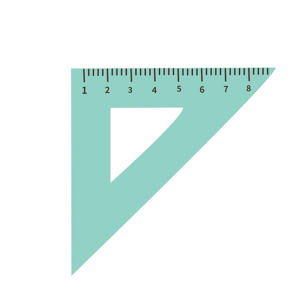 illustration of wooden office or school ruler , classroom tool for lesson and homework , flat doodle illustration isolate on white background for back to school design vector