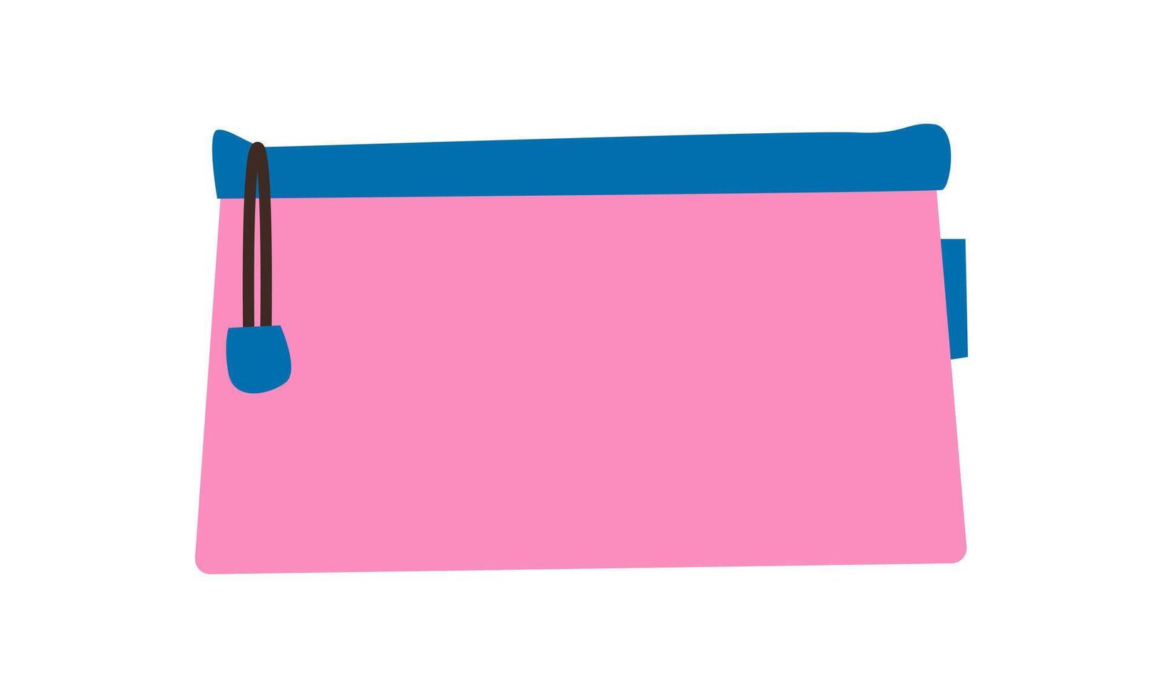 Cute pencil case . Collection of pencil cases. Cute design in bright colors. Flat cartoon doodle design style illustration. Back to school . vector