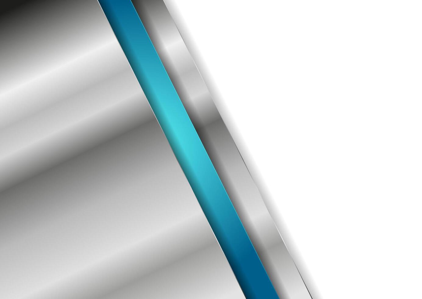 Grey metallic and blue abstract tech corporate background vector