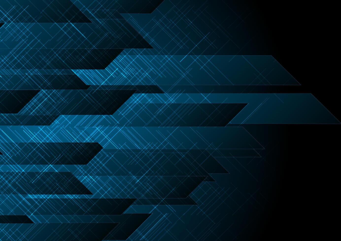Dark blue abstract technology geometric background vector