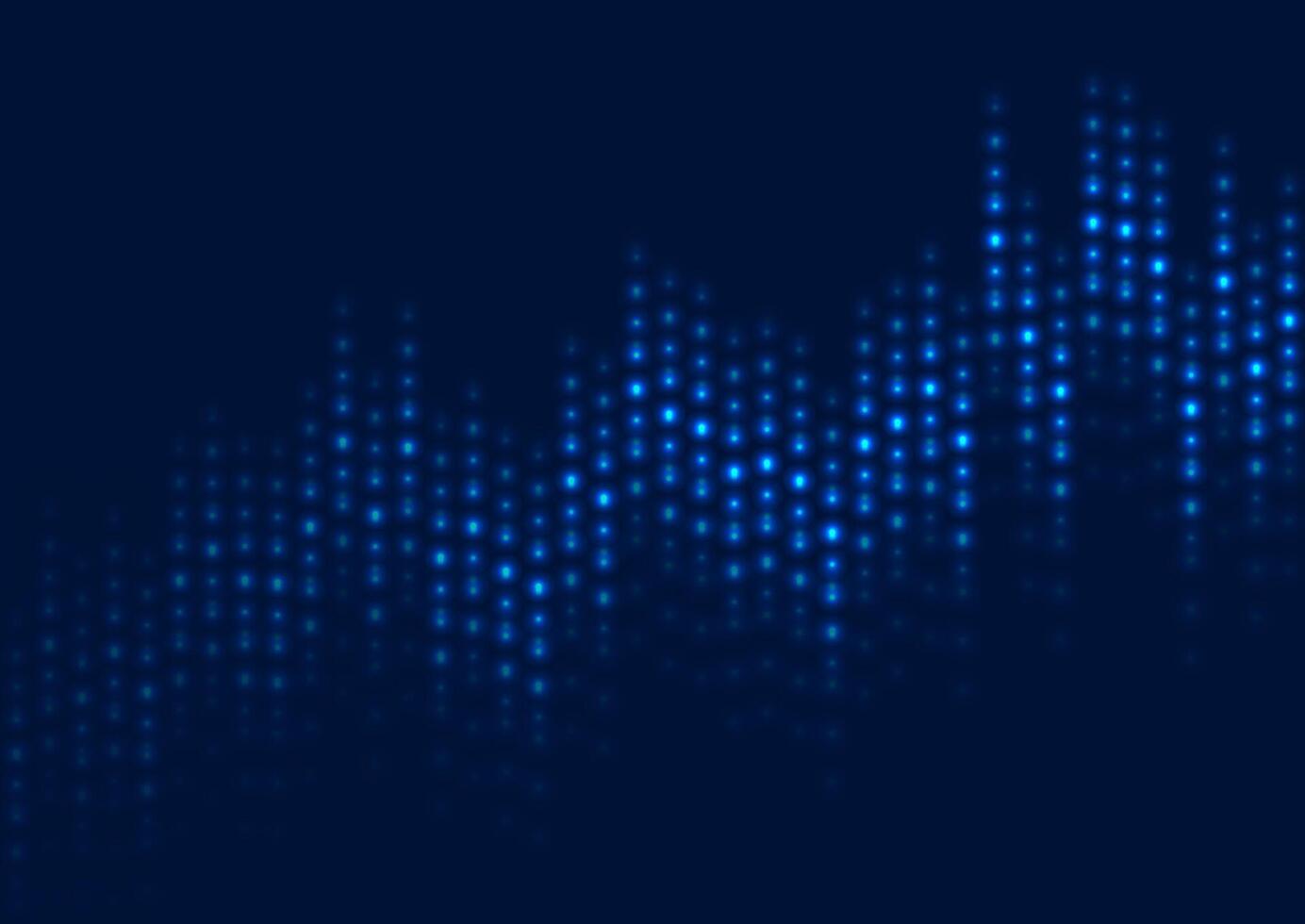 Abstract blue neon growing financial graph chart background vector