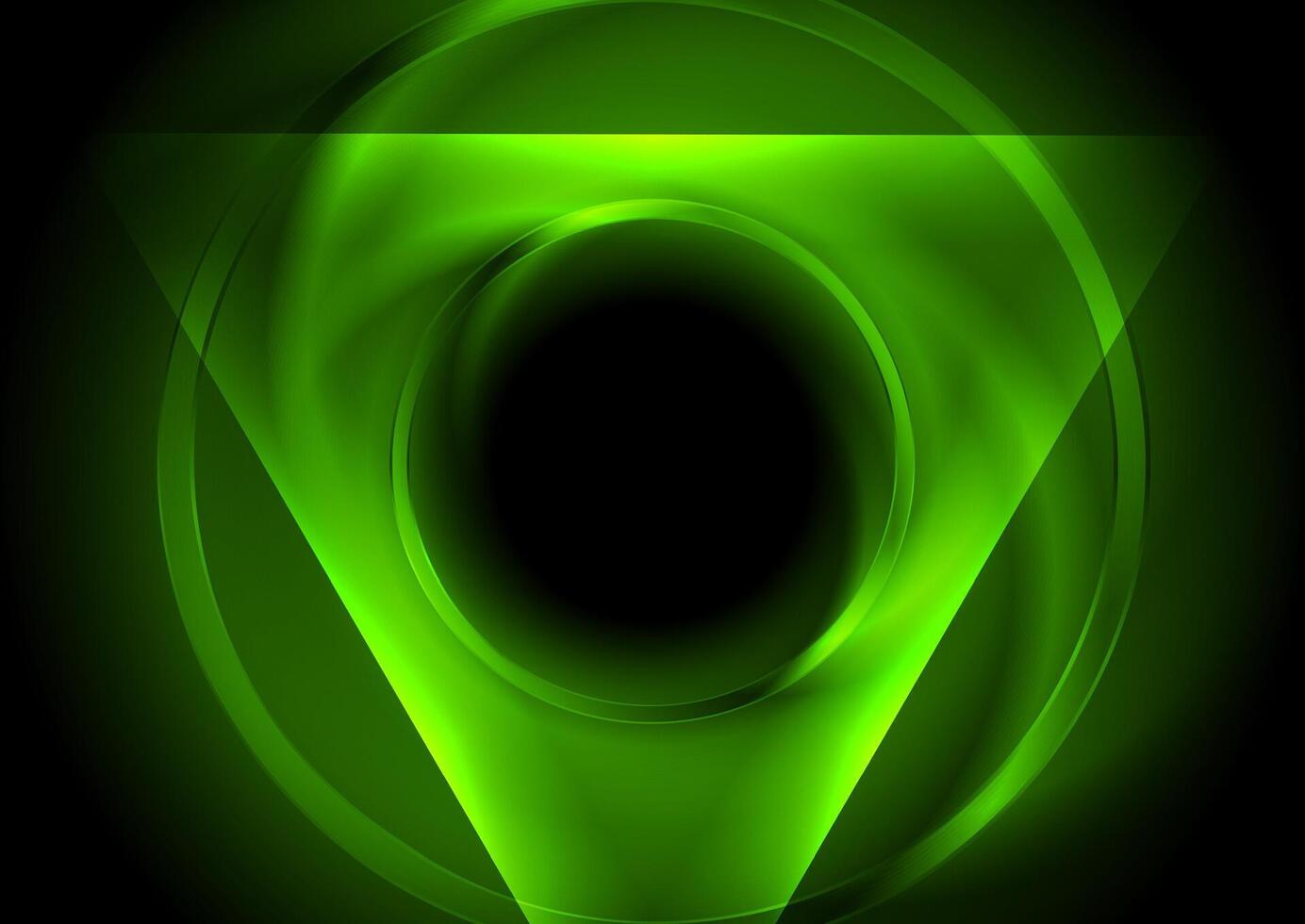 Hi-tech abstract futuristic background with glowing triangle and circle vector