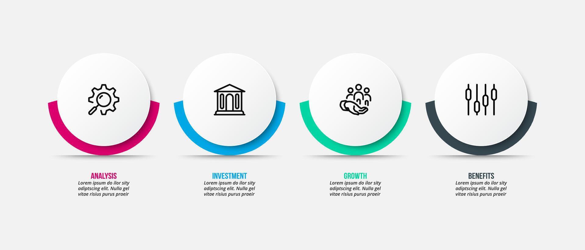 Business concept infographic template with option. vector