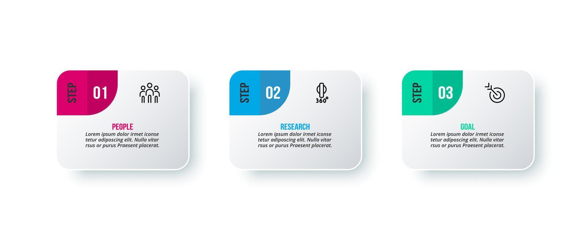 Infographic template business concept with step. vector