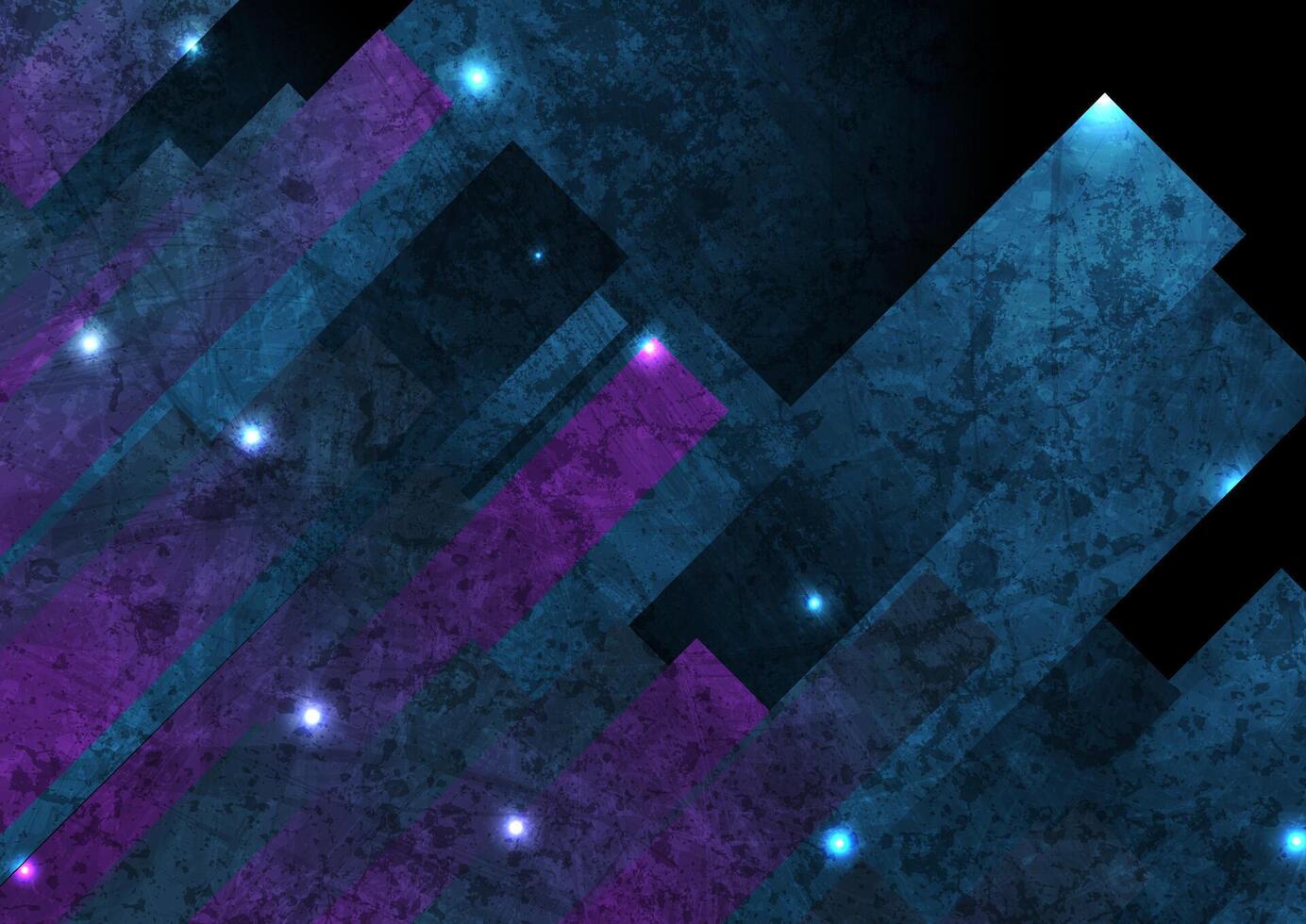 Abstract blue violet glowing shiny stripes minimal grunge background vector