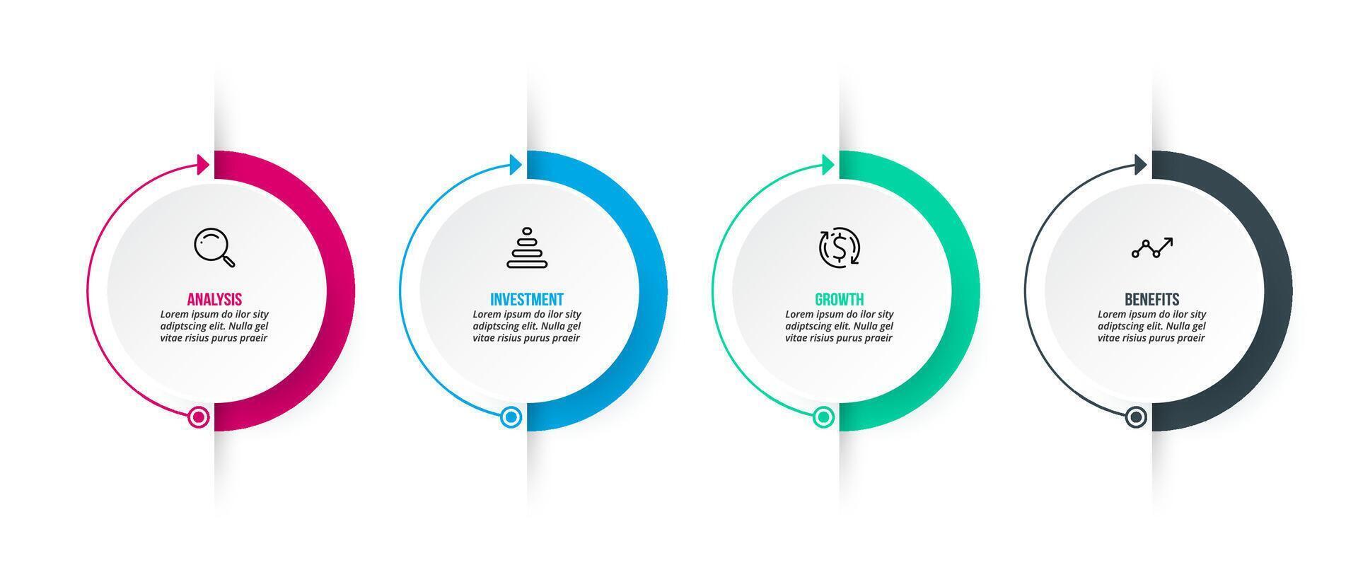 Business concept infographic template with option. vector