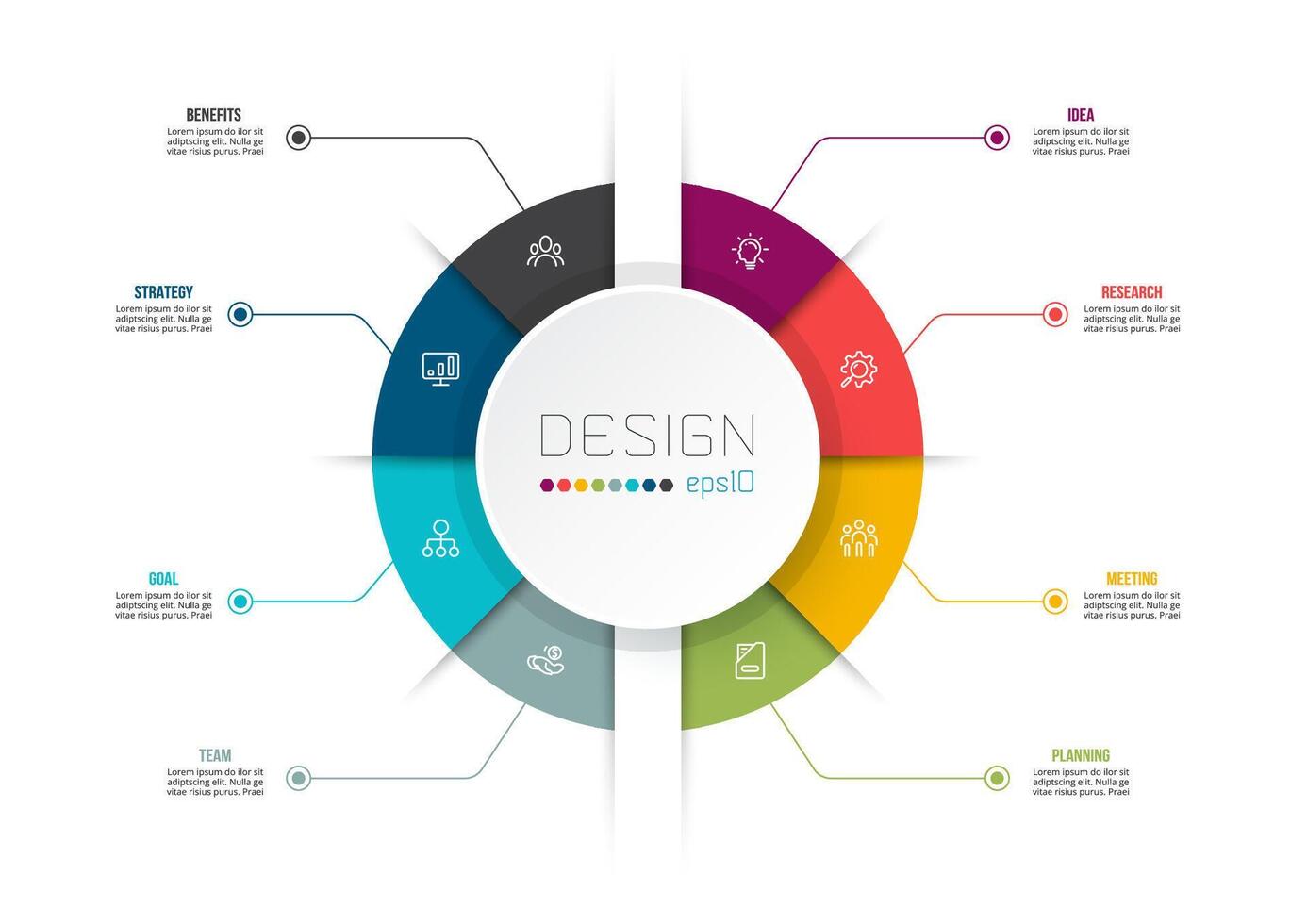 Infographic template business concept with diagram. vector