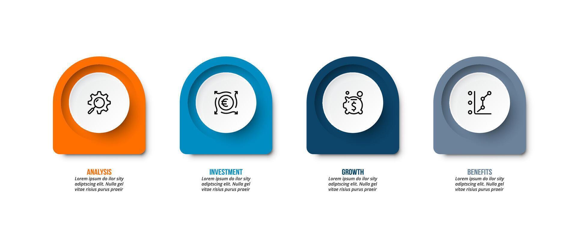 Business concept infographic template with option. vector