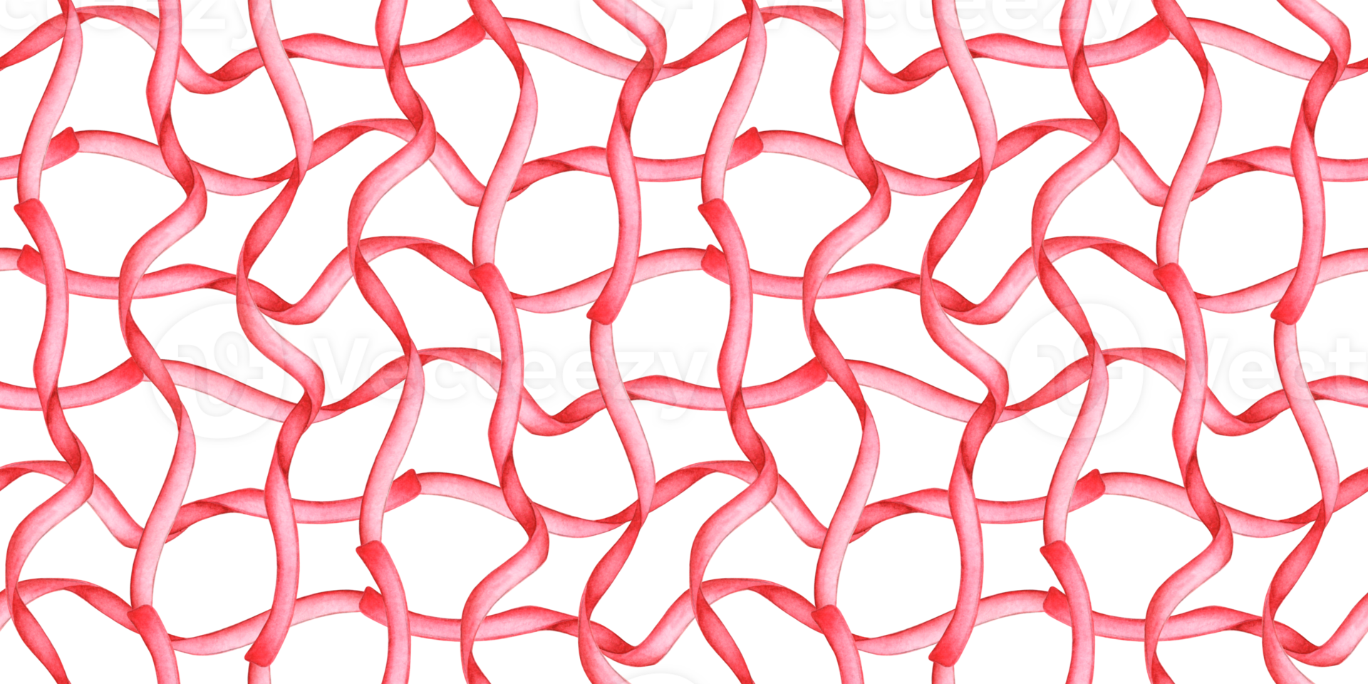 Pink ribbon pattern mesh watercolor png