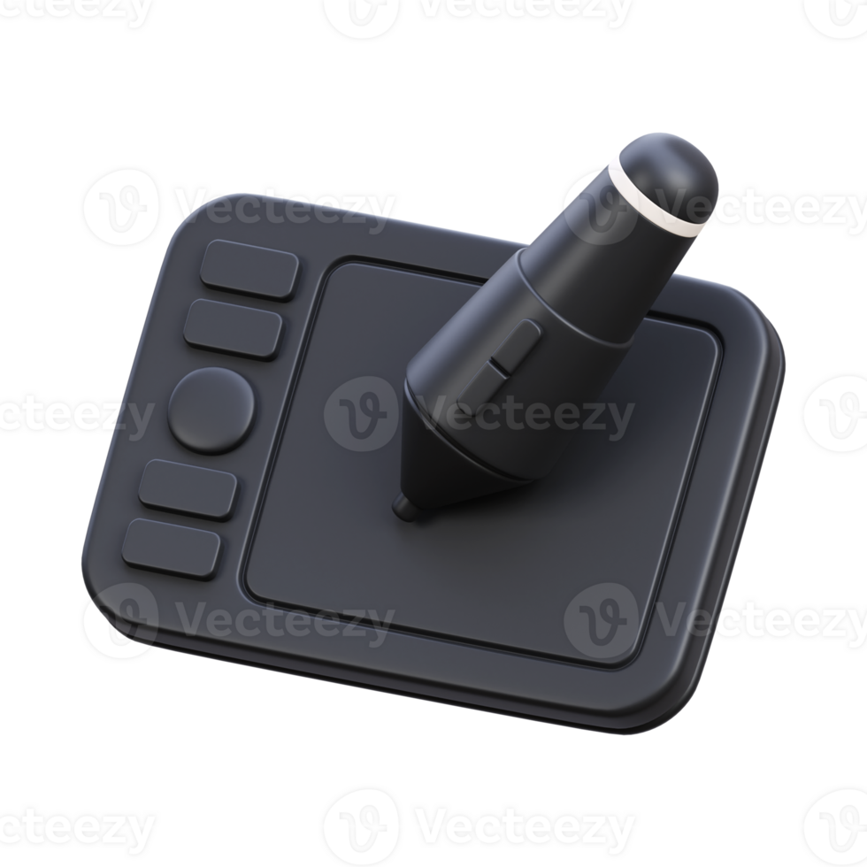 3d render of pen tablet icon illustration png