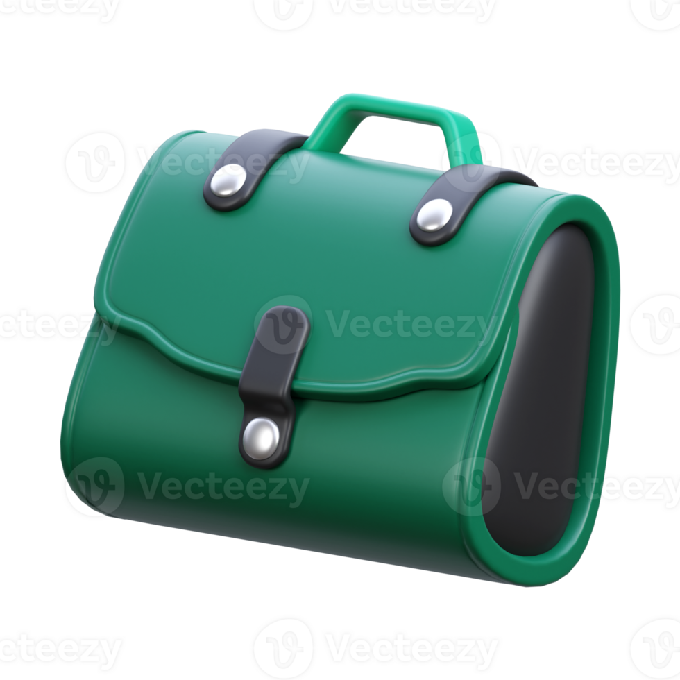 3d render of briefcase icon illustration png