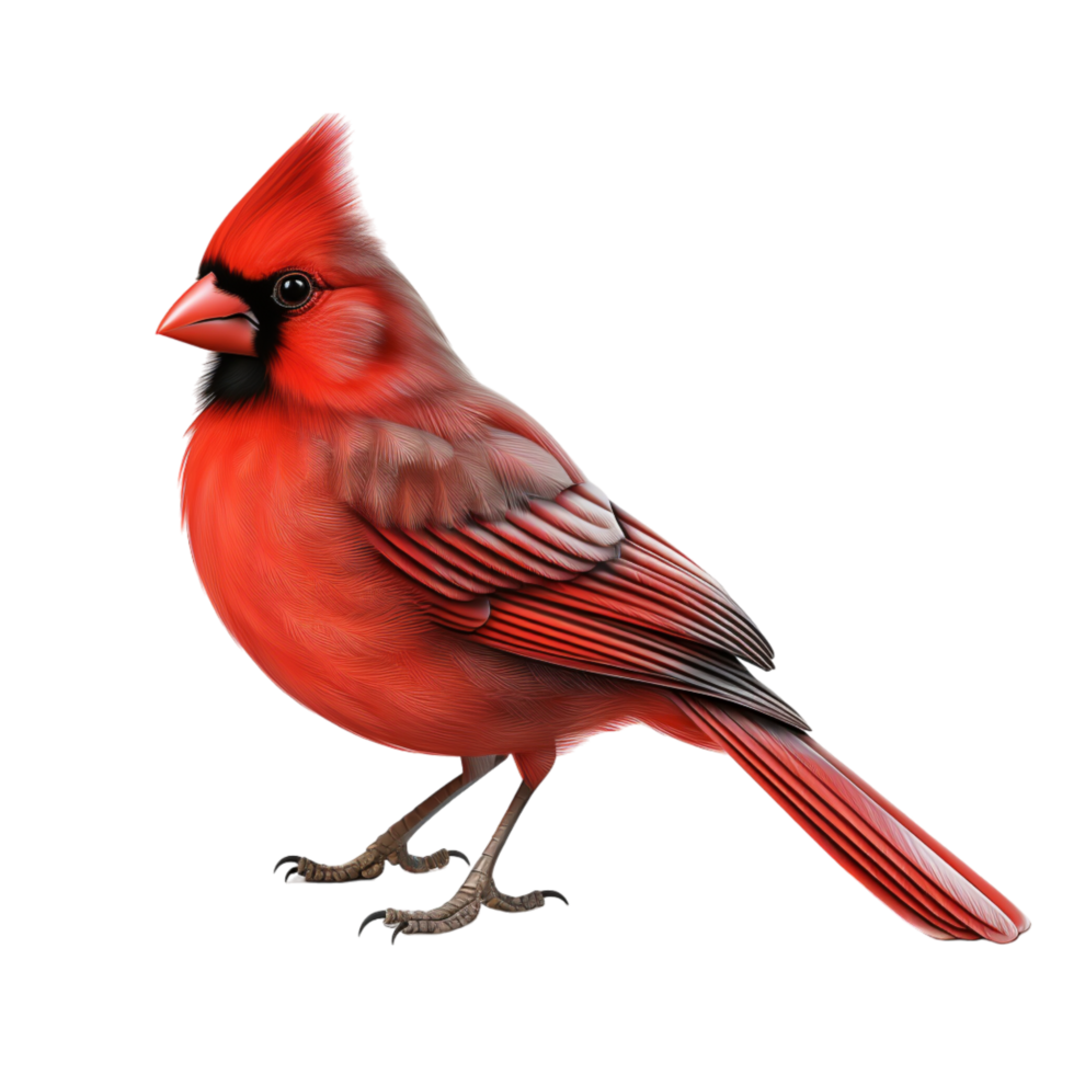 Generated Ai Red Cardinal Bird png