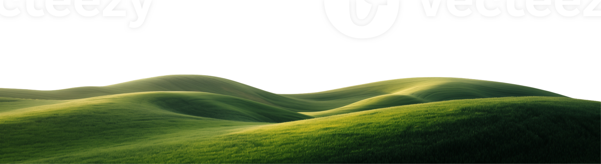 Rolling Green Hills Landscape on isolated background png