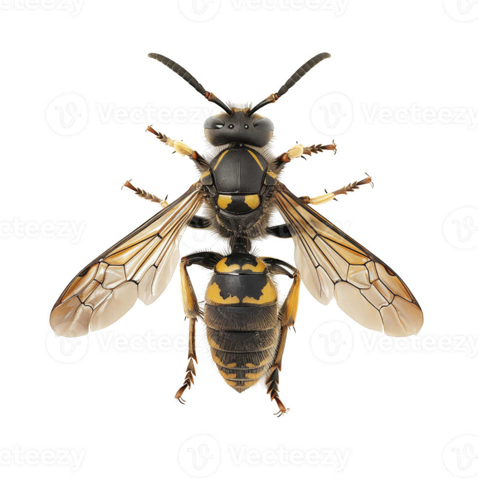 Photo of a Wasp Isolated on White Background on isolated background png