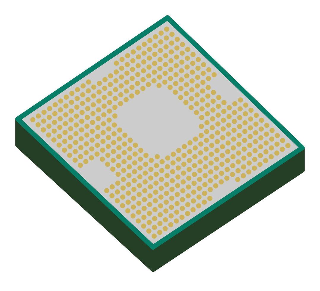 IC Integrated Circuit Board Ai Semiconductor Industries Technology Editable Isometric illustration vector