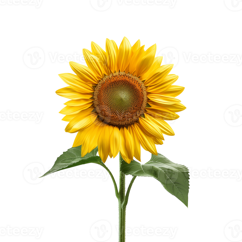 Bright Sunflower Bloom on Isolated Background png