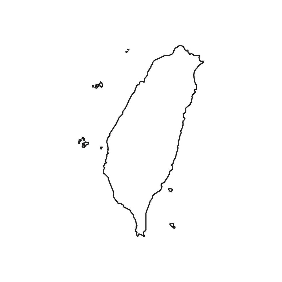 Taiwan map icon vector