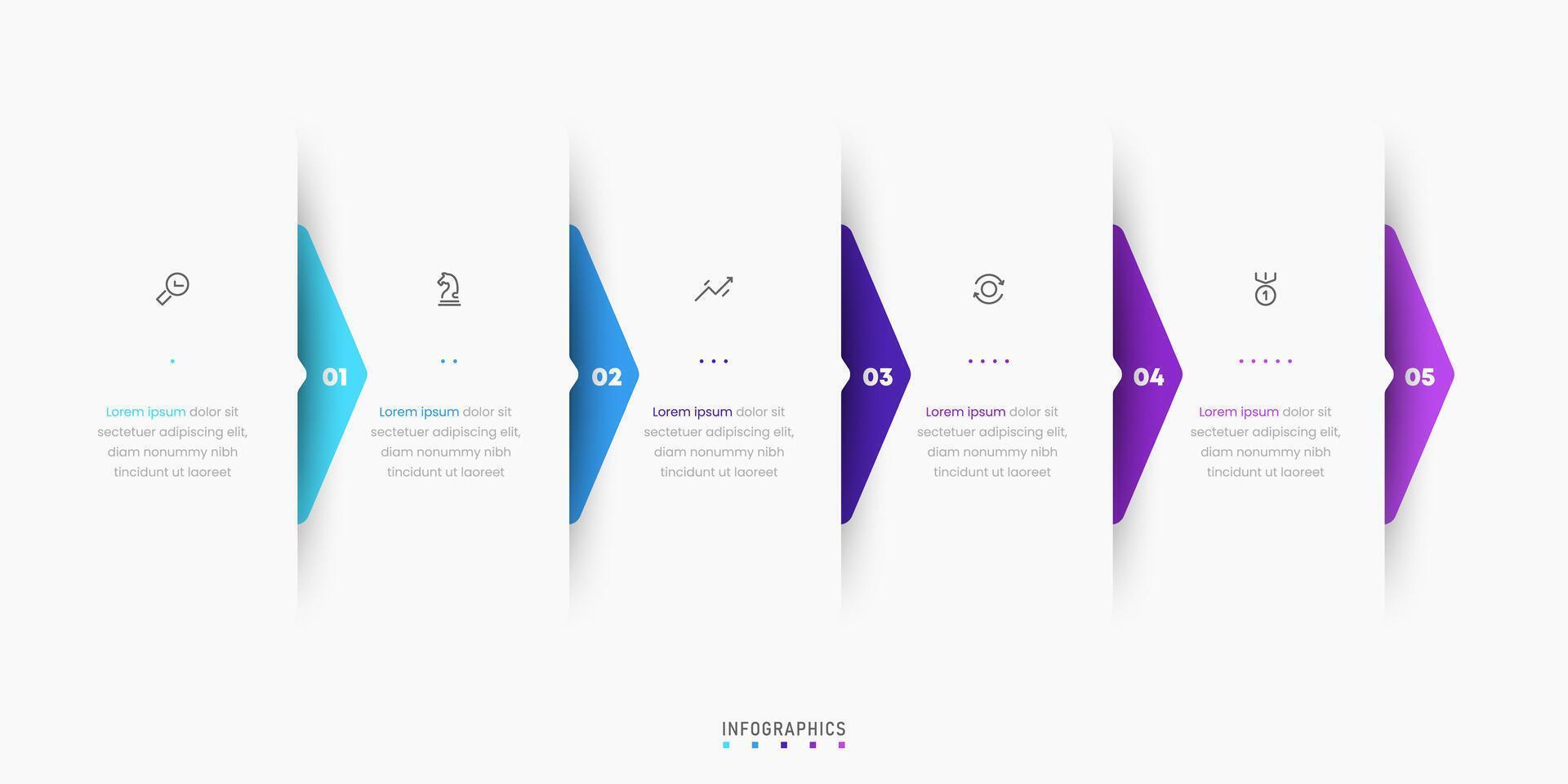 Infographic label design template with icons and 5 options or steps. Can be used for process diagram, presentations, workflow layout, banner, flow chart, info graph. vector