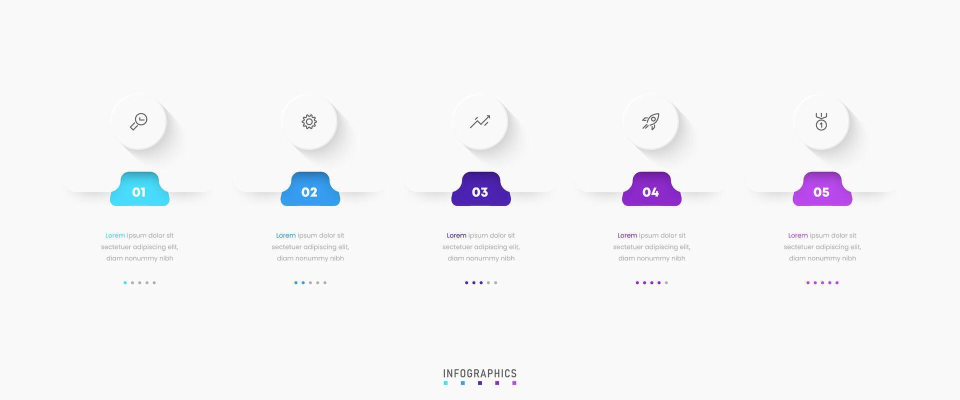 Infographic label design template with icons and 5 options or steps. Can be used for process diagram, presentations, workflow layout, banner, flow chart, info graph. vector