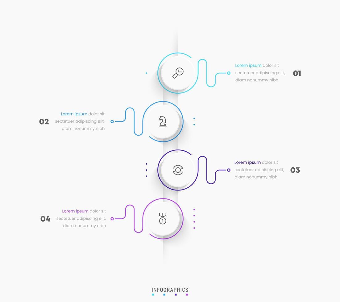 Infographic label design template with icons and 4 options or steps. Can be used for process diagram, presentations, workflow layout, banner, flow chart, info graph. vector