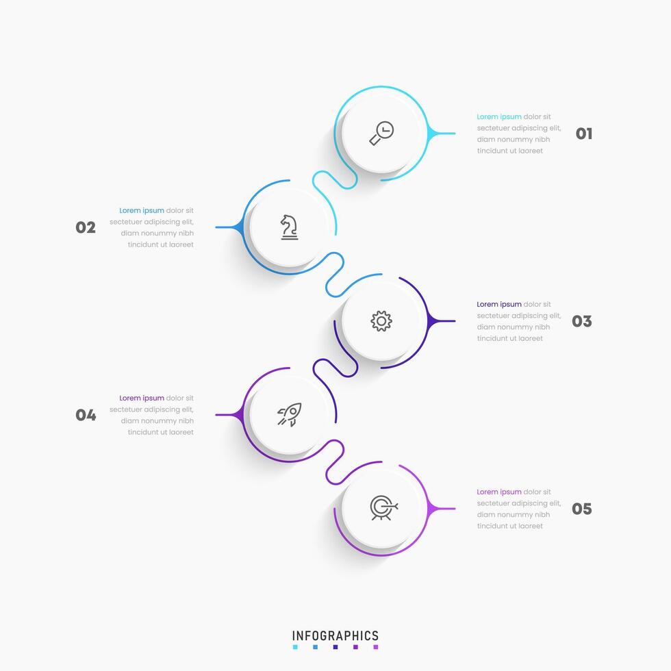 Infographic label design template with icons and 5 options or steps. Can be used for process diagram, presentations, workflow layout, banner, flow chart, info graph. vector