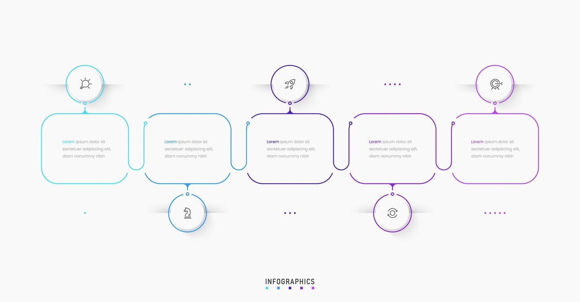 Infographic label design template with icons and 5 options or steps. Can be used for process diagram, presentations, workflow layout, banner, flow chart, info graph. vector