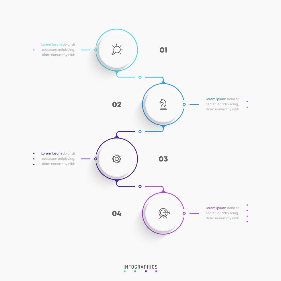 Infographic label design template with icons and 4 options or steps. Can be used for process diagram, presentations, workflow layout, banner, flow chart, info graph. vector