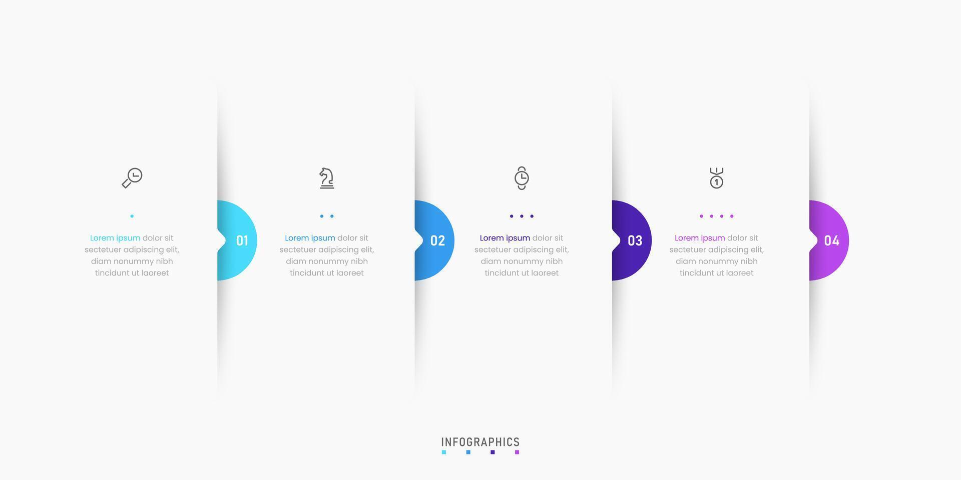 Infographic label design template with icons and 4 options or steps. Can be used for process diagram, presentations, workflow layout, banner, flow chart, info graph. vector