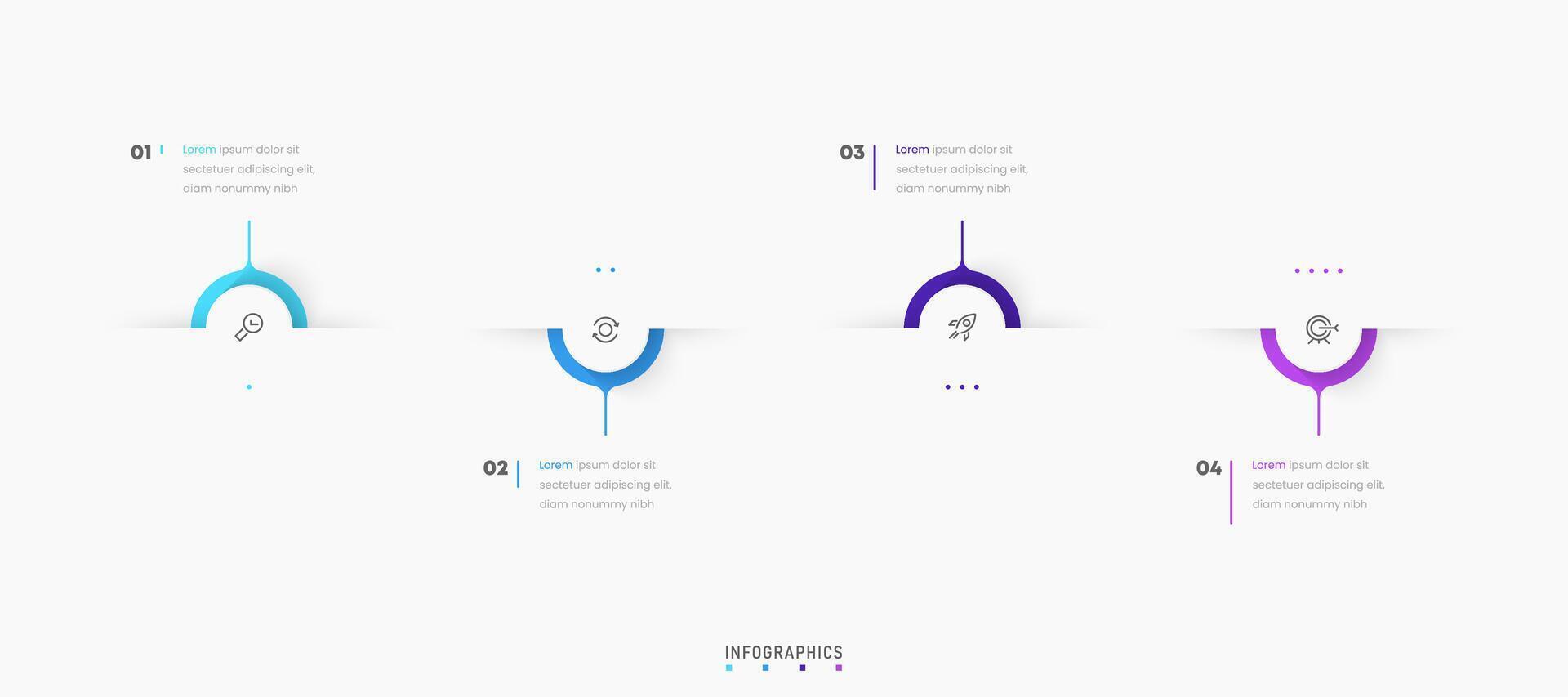 Infographic label design template with icons and 4 options or steps. Can be used for process diagram, presentations, workflow layout, banner, flow chart, info graph. vector