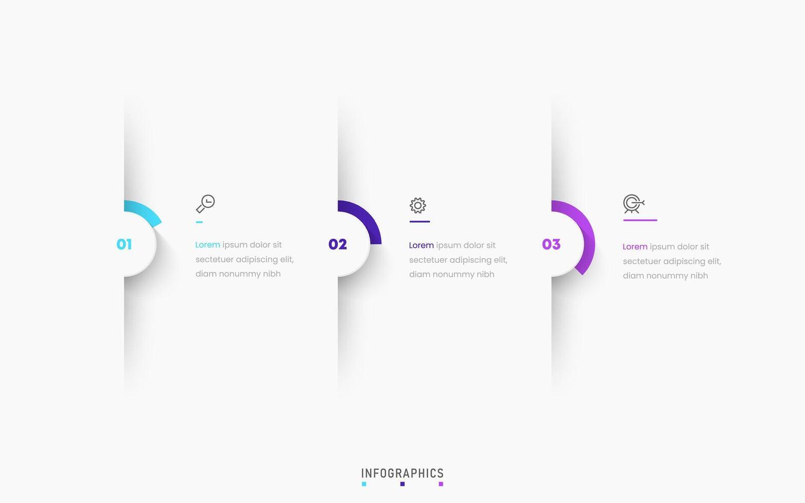 Infographic label design template with icons and 3 options or steps. Can be used for process diagram, presentations, workflow layout, banner, flow chart, info graph. vector