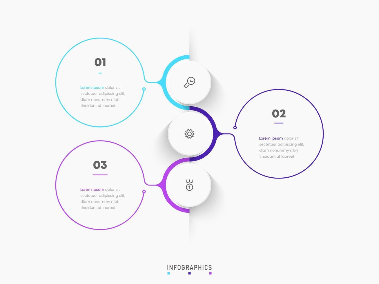 Infographic label design template with icons and 3 options or steps. Can be used for process diagram, presentations, workflow layout, banner, flow chart, info graph. vector