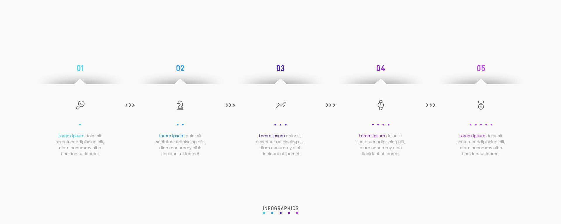 Infographic label design template with icons and 5 options or steps. Can be used for process diagram, presentations, workflow layout, banner, flow chart, info graph. vector