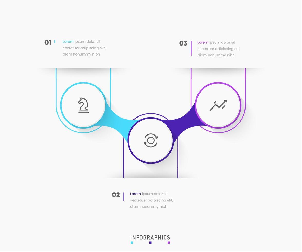 Infographic label design template with icons and 3 options or steps. Can be used for process diagram, presentations, workflow layout, banner, flow chart, info graph. vector