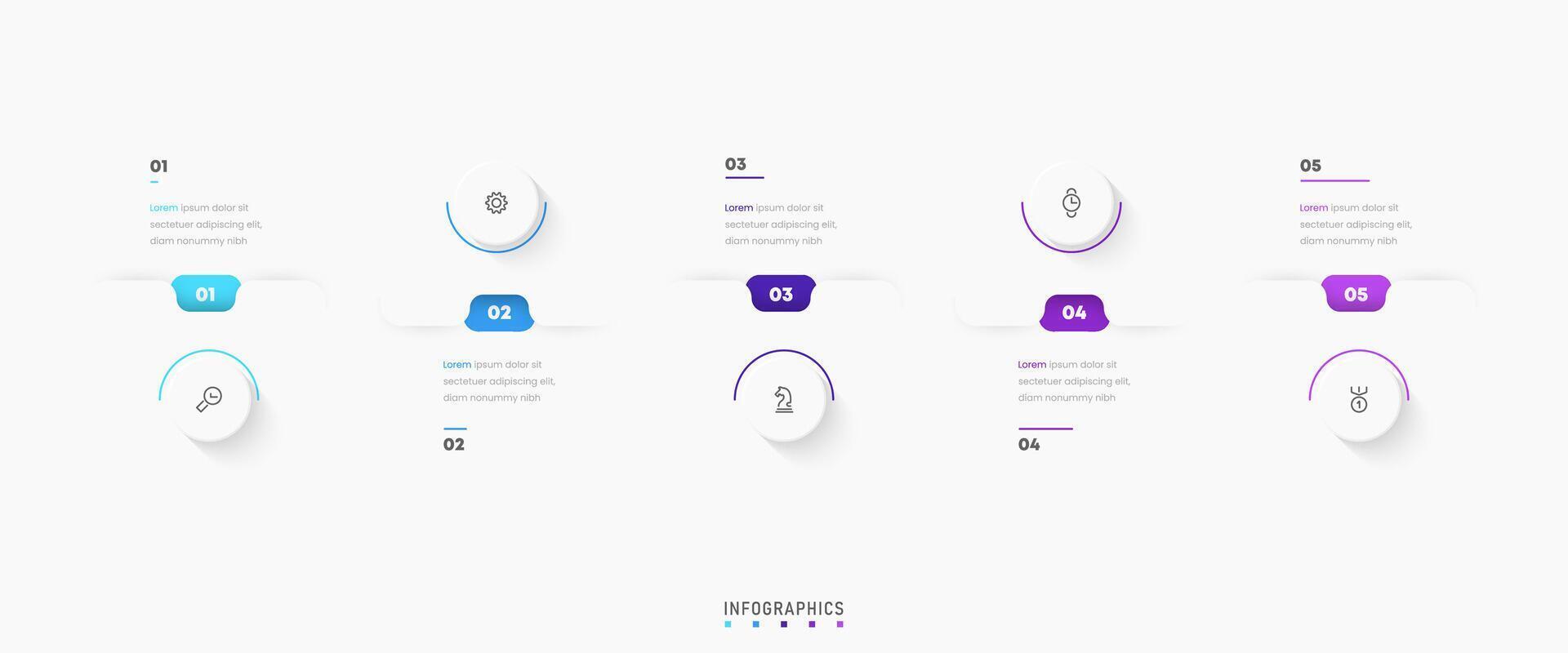 Infographic label design template with icons and 5 options or steps. Can be used for process diagram, presentations, workflow layout, banner, flow chart, info graph. vector