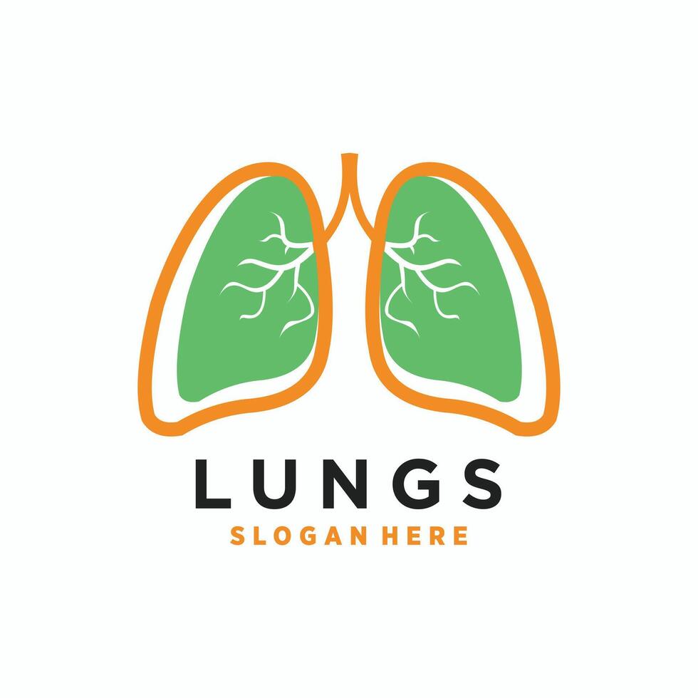 lungs health logo icon illustration design vector