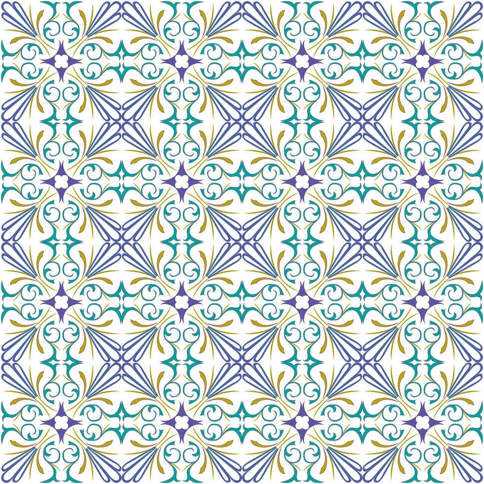 abstract background with colorful floral ornament vector