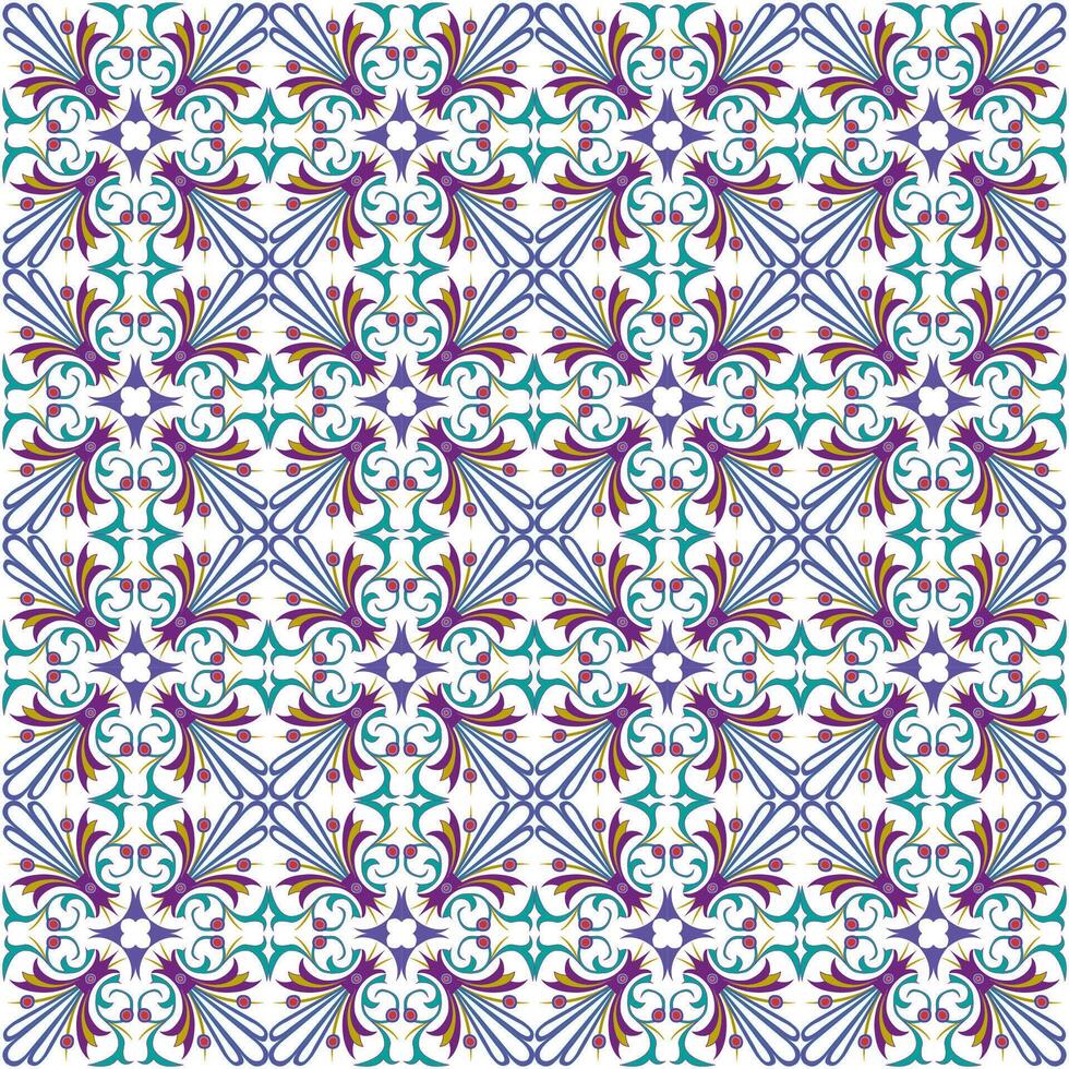 abstract background with colorful floral ornament vector