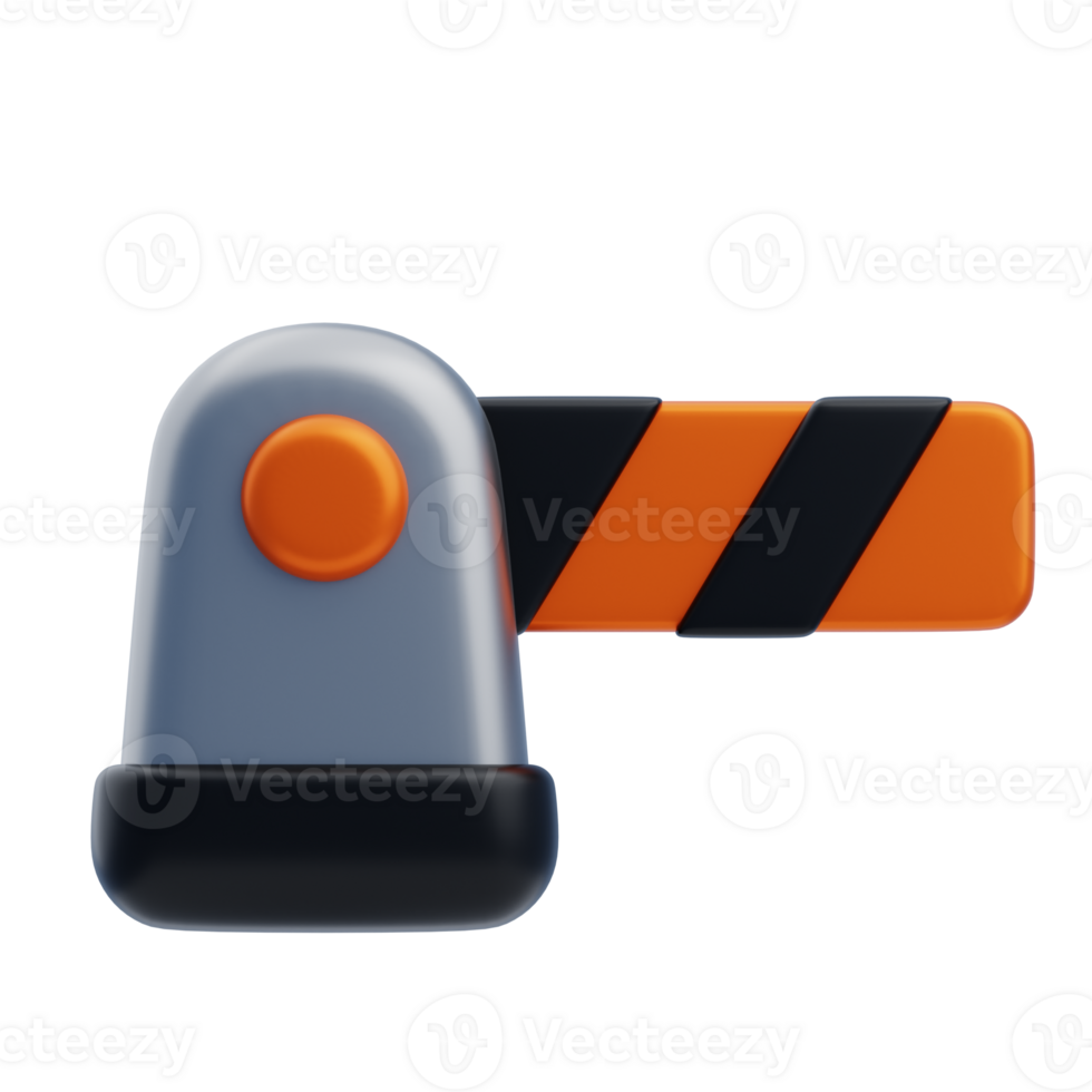 Road Barrier 3D Icon. Traffic Barrier 3D Icon png