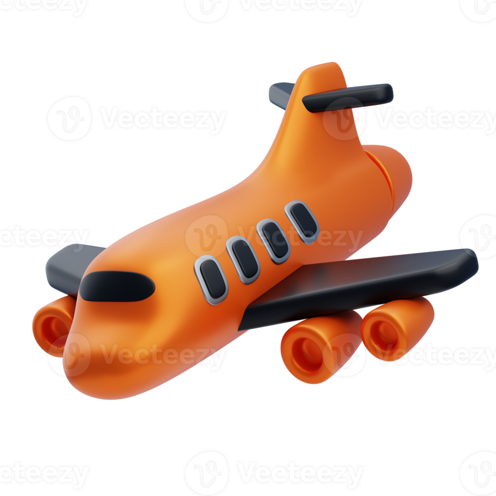 Aeroplane 3D Icon. Airplane 3d icon png