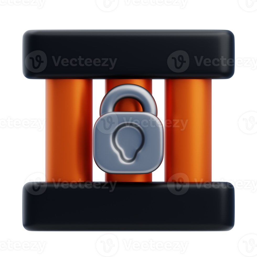 Prison 3D Icon. jail 3d icon png